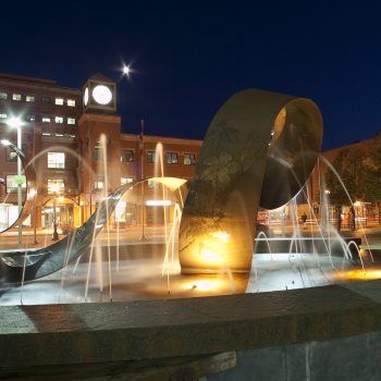 Large fountain at downtown moncton