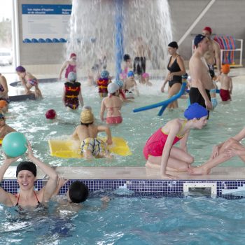 People swimming at the Dieppe Aquatic Center