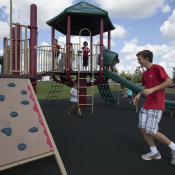 Kids playing on the Dieppe Rotary Park
