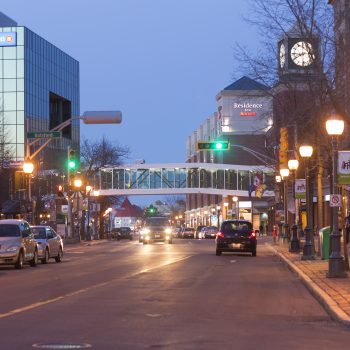 Downtown Moncton at night