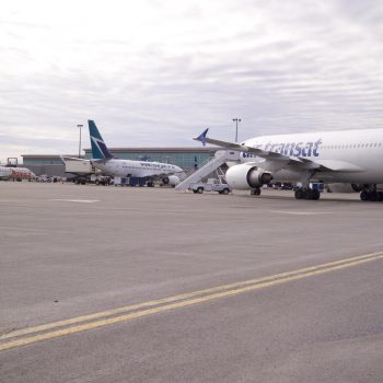 planes parked outside
