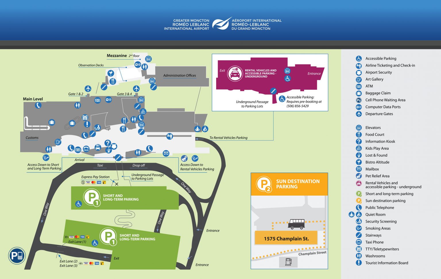 Terminal Map – Greater Moncton Roméo LeBlanc International Airport